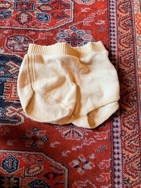 Cream Knit Kids Shorts
